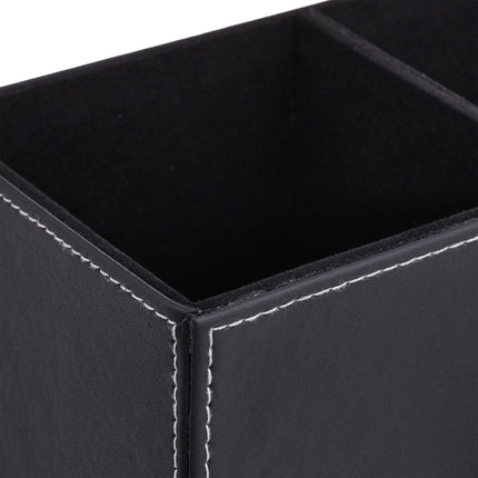 Desk organization in leather look