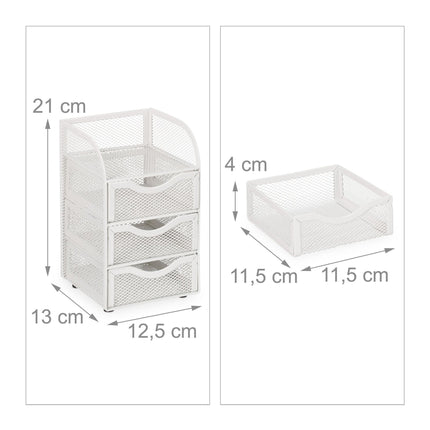 Desk organization with 4 compartments