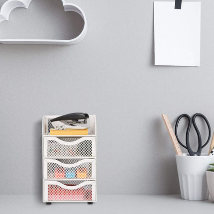 Desk organization with 4 compartments