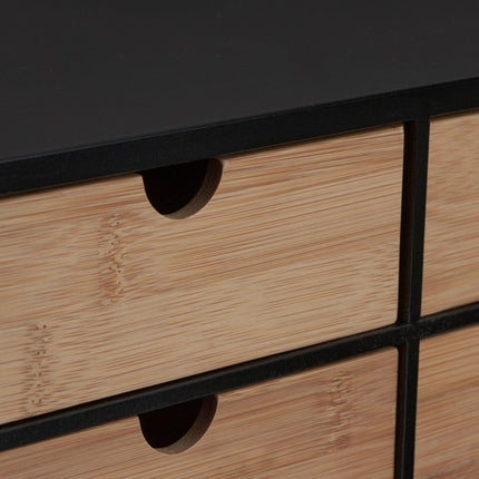 Desk organization with 4 drawers