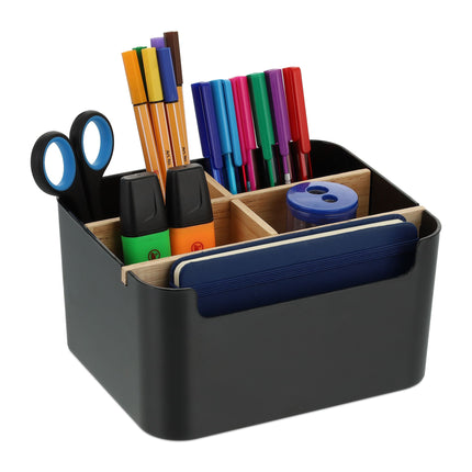 Desk organization with 5 compartments
