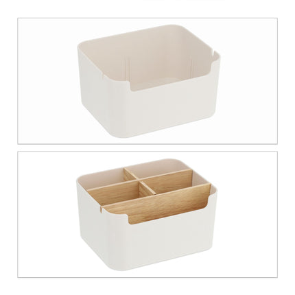 Desk organization with 5 compartments