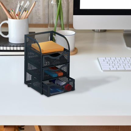 Desk organization with drawers