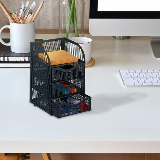 Desk organization with drawers