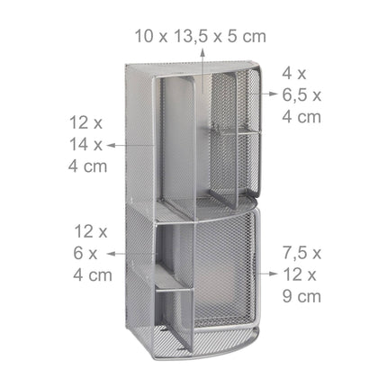 Desk organizer 6 shelves Metal