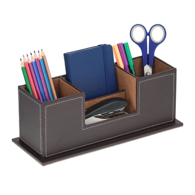 Desk organizer artificial leather