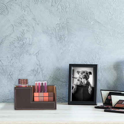 Desk organizer artificial leather