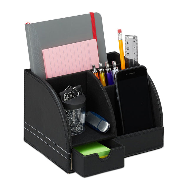 Desk organizer artificial leather