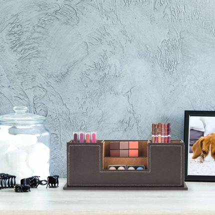Desk organizer artificial leather