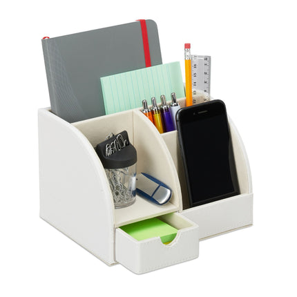 Desk organizer artificial leather