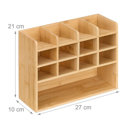 Desk organizer in bamboo