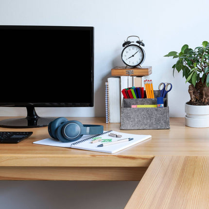 Desk organizer in felt, 2 pcs