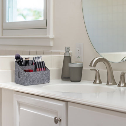 Desk organizer in felt, 2 pcs