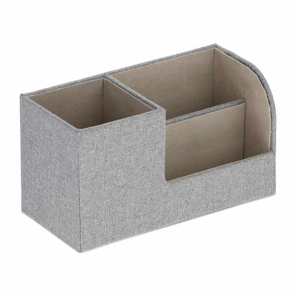 Desk organizer in linen