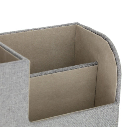 Desk organizer in linen
