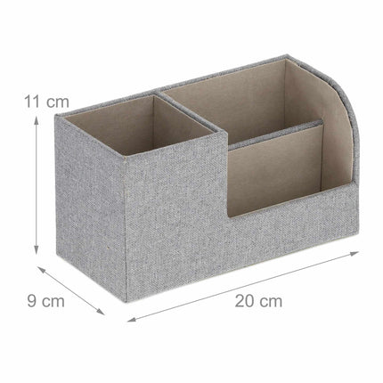Desk organizer in linen