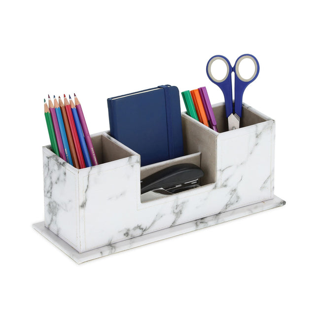 Desk organizer in marble look