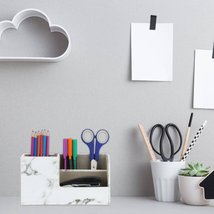 Desk organizer in marble look