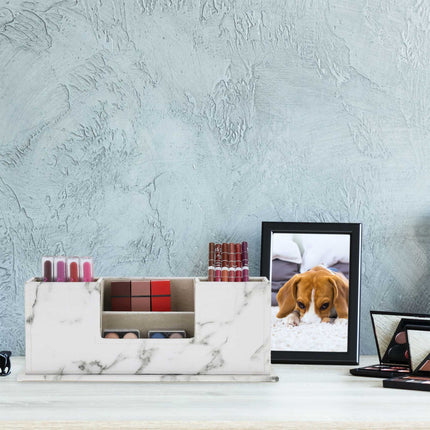 Desk organizer in marble look