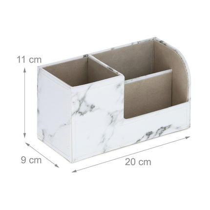 Desk organizer in marble look