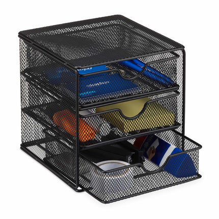 Desk organizer in metal 3 compartments