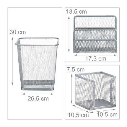 Desk organizer set, 6 parts