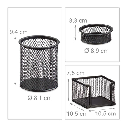 Desk organizer set, 7 pieces