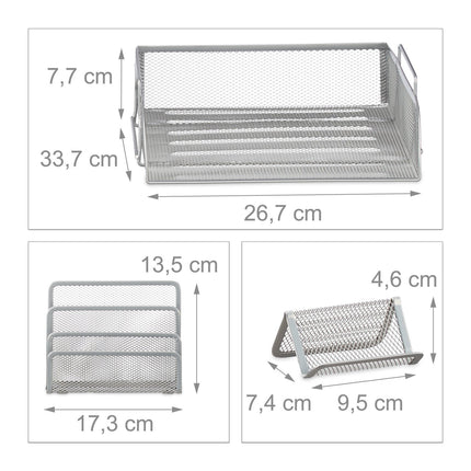 Desk organizer set, 7 pieces