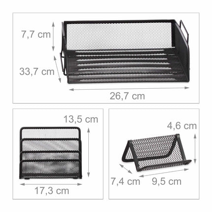 Desk organizer set, 7 pieces
