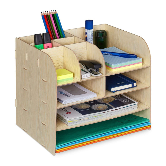 Desk organizer with storage compartment