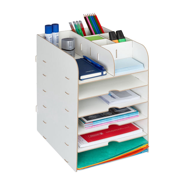 Desk organizer with storage compartment