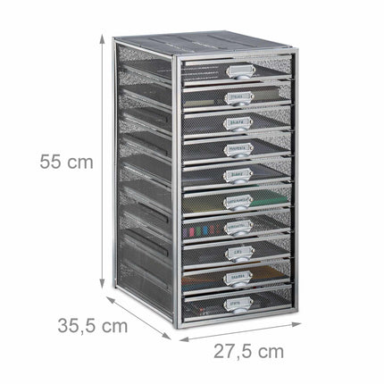 Desk storage A4 with 10 drawers
