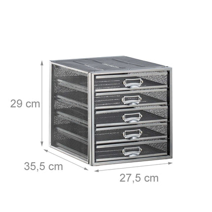 Desk storage A4 with 5 drawers