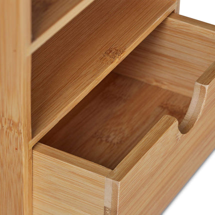Desk storage in bamboo