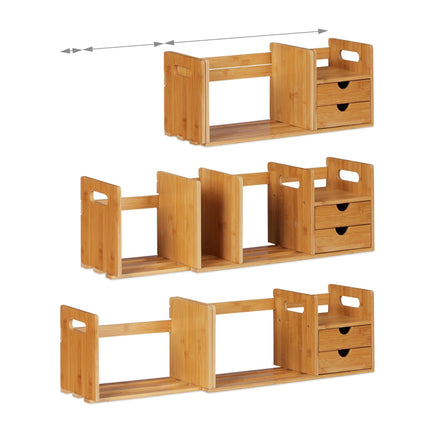 Desk storage in bamboo