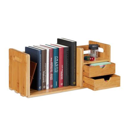 Desk storage in bamboo