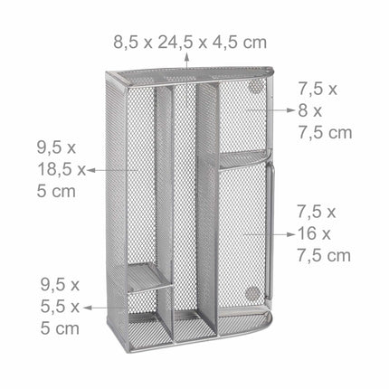 Desk storage in metal