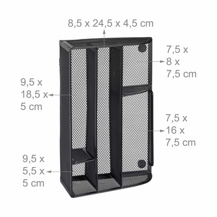 Desk storage in metal