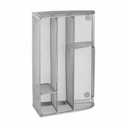 Desk storage in metal