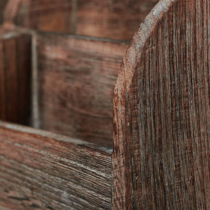 Desk storage in wood