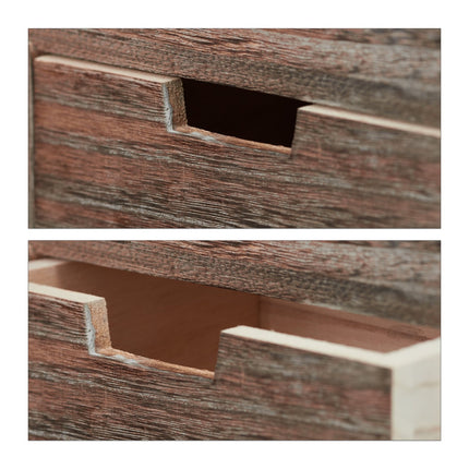 Desk storage in wood