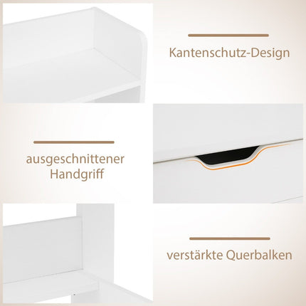 Desk with sockets Small computer desk with attachment 95 x 56 x 109.5 cm white