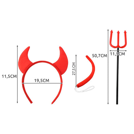 Devil costume - set of 4 elements S22140
