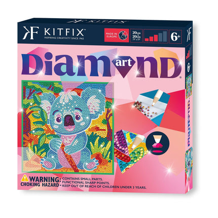 Diamond Art Koala DIY Kit with Tools and Accessories