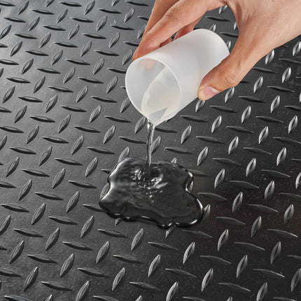 Diamond-Plate Rubber Flooring Roll, 4x8 ft, 3 mm