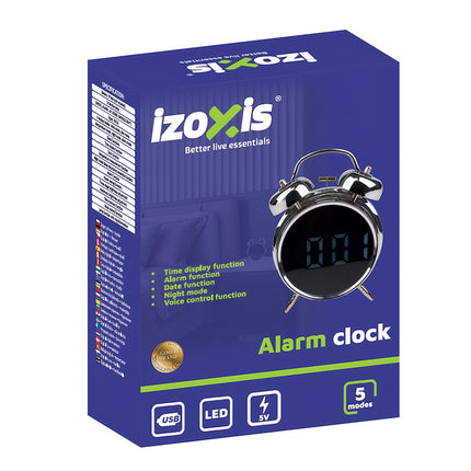 Digital Alarm Clock, Loud Retro Style, Voice Control
