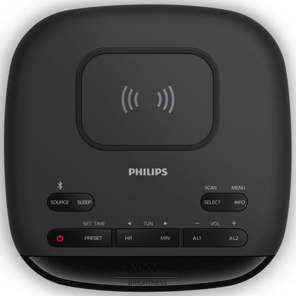 Digital DAB+/FM clock radio QI charging
