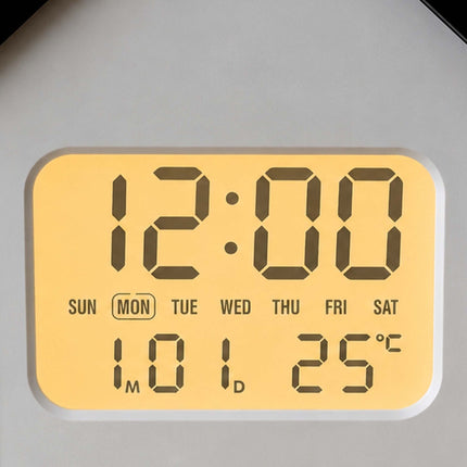 Digital House-Shaped Alarm Clock with LCD Display