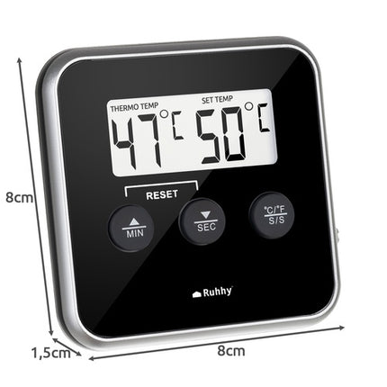Digital Kitchen Thermometer with Probe, LCD Display