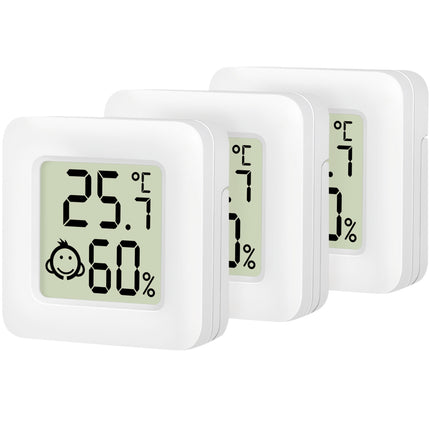 Digital Mini thermometer/hygrometer 3-pack